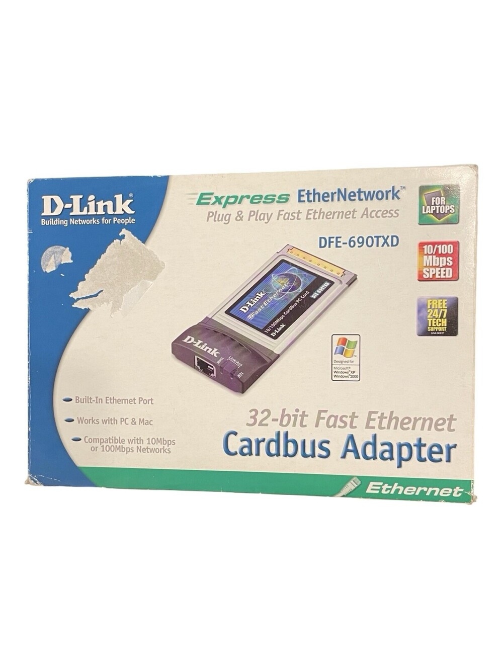 D-Link Ethernet 10/100Mbps CardBus PC Network Card DFE-690TXD PCMCIA